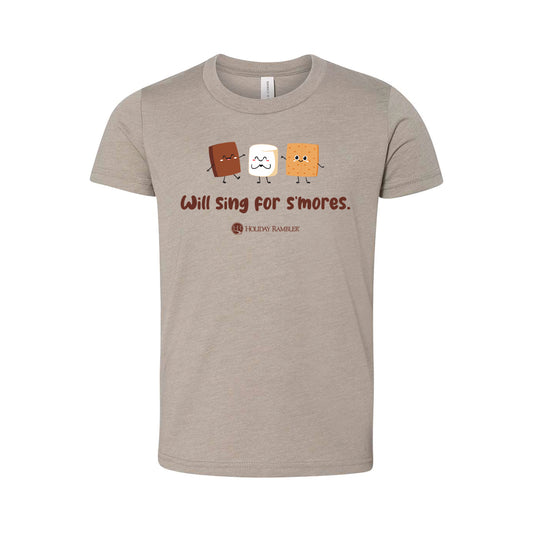 Will Sing for S'mores - Youth CVC Unisex Jersey Tee Holiday Rambler